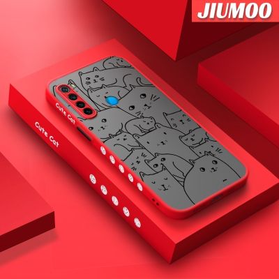 เคส JIUMOO สำหรับ Xiaomi Redmi Note 8 Note8 Pro Note 8T เคสโทรศัพท์แบบแข็งกันกระแทกบางดีไซน์ใหม่แฟชั่นลายแมวรูปการ์ตูนสุดเจ๋งปลอกซิลิโคนนิ่มคลุมทั้งหมดเคสป้องกันเลนส์กล้อง