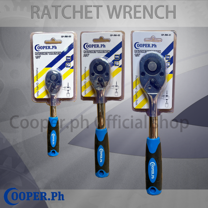 cooper.ph Quick Release Reversible Ratchet Wrench 1/2 3/8 1/4 CRV HIGH