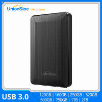 UnionSine HDD 2.5 "ฮาร์ดไดรฟ์ภายนอกแบบพกพา320Gb500Gb750Gb1Tb ที่เก็บข้อมูล USB3.0เข้ากันได้สำหรับ PC, Mac,เดสก์ท็อป,