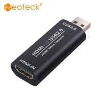 การ์ดบันทึกวิดีโอ Neoteck-เข้ากันได้กับกล่องบันทึกวิดีโอ Grabber 2.0 USB 1080P HD สำหรับกล้องบันทึกอะแดปเตอร์ LTX3825ถ่ายทอดสด