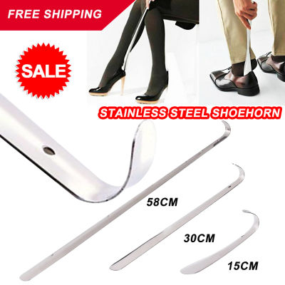 15cm/30cm/58cm Long Handle Shoehorn Stainless Steel Shoe Horn Lifter Kit