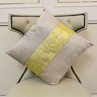 High Grade Velvet Cushion Cover 45cm with Goldblack Diamond Decorative Sofa Throw Pillow Case Home Decoration Pillowcase 6color