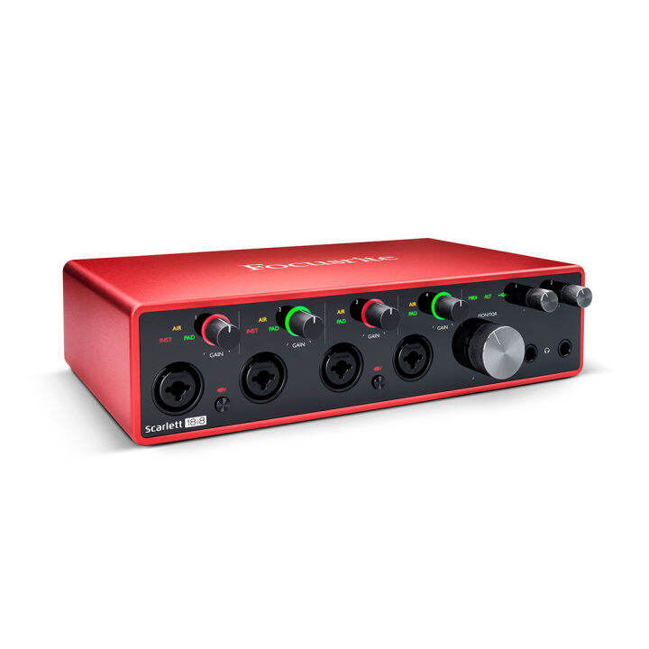 focusrite-scarlett-18i8-gen-3-ออดิโออินเตอร์เฟส-อุปกรณ์บันทึกเสียง-โฮมสตูดิโอ-18in-8out-usb-audio-interface