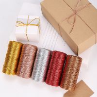 【YD】 100m Gold Macrame Cord Rope String Twine Bows Crafts Wrap Sewing Twisted Thread Textile 1.5mm