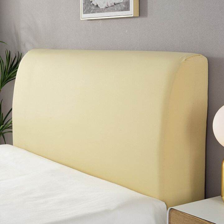 เตียงผ้าสีทึบปลอกหุ้มหัวไม้กอล์ฟผ้าสแปนเด็กซ์รวมทุกอย่าง-cover-headboard-ที่ป้องกันเฟอร์นิเจอร์ยืดหยุ่นสำหรับบ้านโรงแรม