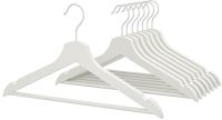 BUMERANG Hanger, white/8 pieces (บุมเมรัง ไม้แขวนเสื้อ, ขาว/8ชิ้น)