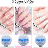 Arm Girl 12 Color Pure UV Gel Builder Clear Pink White Gel UV Nail Art Set