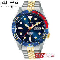 ALBA Automatic นาฬิกาข้อมือผู้ชาย สายสแตนเลส รุ่น AL4185X1 / AL4185X (สองกษัตริย์ / Pepsi)