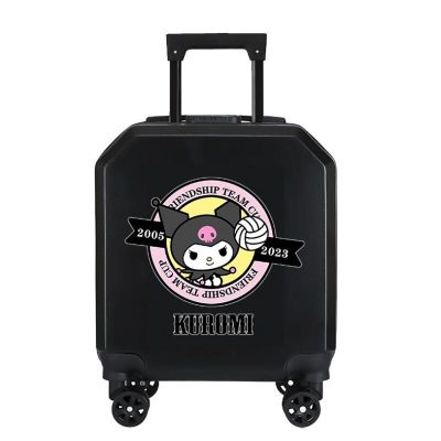 18 Inch Sanrioed Children Password Suitcase Kuromi Cinnamoroll Boarding Box Anime Luggage Rolling Trolley Case Travel Necessity