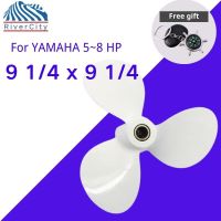 ใบพัดเรือสำหรับ Yamaha 5hp 6hp 8hp 9.9hp 9 14X9 14เรืออลูมิเนียมสกรู3ใบมีดขาไดรฟ์ Spline เครื่องยนต์ทางทะเล