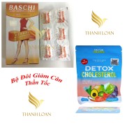 Combo Giảm Cân Hiệu Quả - Baschi cam -Thải mỡ Detox Cholesterol Thái Lan