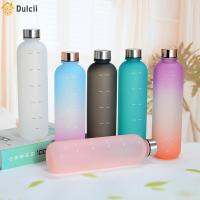 Dulcii Gradient สี Space Cup Leak-Proof 1000Ml ขวดน้ำกลางแจ้งขนาดใหญ่ความจุ Frosted กีฬาถ้วยน้ำ Time Marker สำหรับฟิตเนส Gym Camping