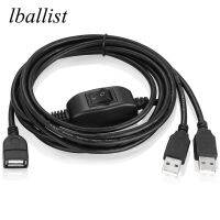 [3C electronic digital] Ballist USB คู่แบบ2.0ประเภทตัวผู้ไปยังตัวเมียโดยมีตัวแยกสวิตช์ Y สายข้อมูลฟอยล์หุ้มฉนวนสำหรับเครื่องพิมพ์