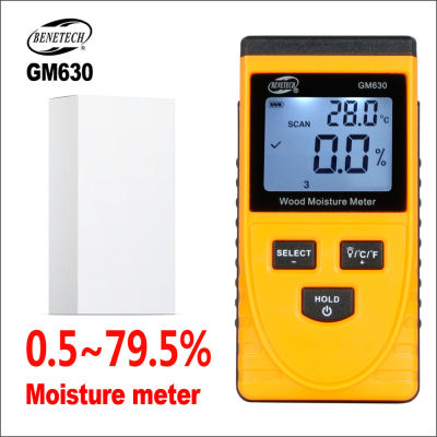 BENETECH Wood Moisture Meter Digital Humidity Handheld Device Tester Content Meter Woodworking Electric GM630 Hygrometer