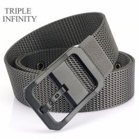 【YF】 Fashion Metal Pin Buckle Belts Ture Fabric Men Breathable Durable Male Jeans Waistband Outdoor Accessories