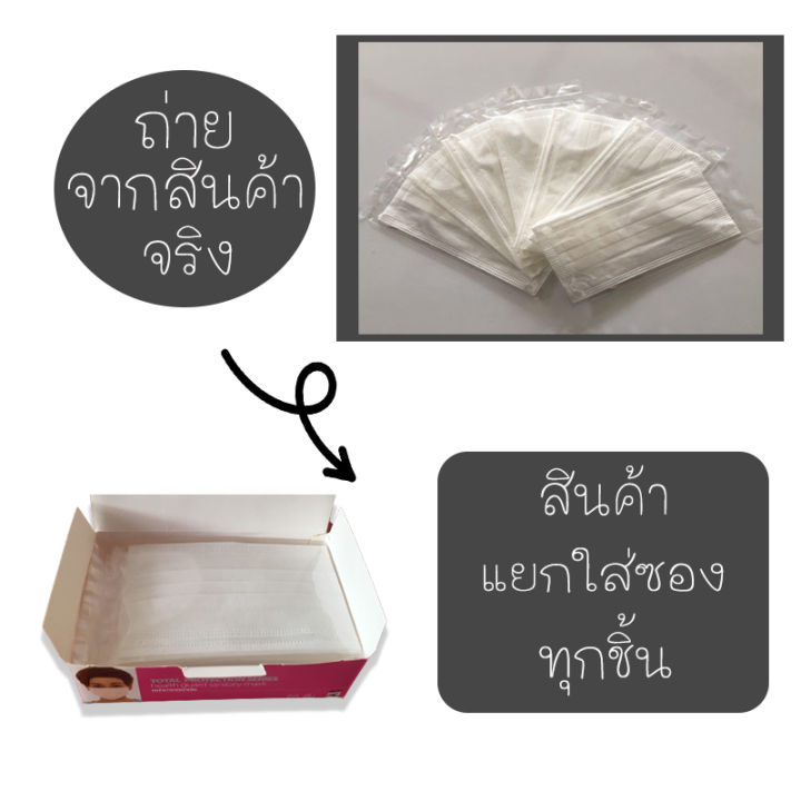 ผ้าปิดปากจมูก-หน้ากากอนามัย-แมสปิดปาก-ผ้าปิดจมูกอนามัย-แบบกล่อง-หน้ากากอนามัยมีซอง-deeshop