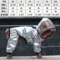 Pet Dog Waterproof Raincoat Jumpsuit Reflective Rain Coat Hooded Waterproof Jackets Small Dog Outdoor Clothes Pet Supplies