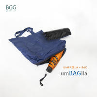 BGG umBAGlla ร่ม ร่มพับ 3ตอน เคลือบดำ กันแดด กันยูวี กันฝน น้ำหนักเบาเป็นพิเศษ (FM1080BAG)