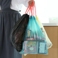 ถุงขยะในครัวบ้านหนาในถุงขยะหูรูดขนาดใหญ่แบบพกพาขายส่งถุงพลาสติกแบบใช้แล้วทิ้ง