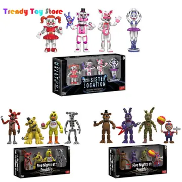 Hot Sell Five Night At Freddy Anime Fnaf Bear Free Assembly Action Figure  Pvc Model Freddy Toys For Children