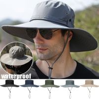 Hats Wide Brim Drawstring Caps Men Outdoors Fishing Mountaineering Hat