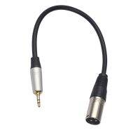 0.3m XLR 3-Pin Male to 3.5mm Stereo Plug Shielded Microphone Mic Cable Jack 3.5 Male to Female