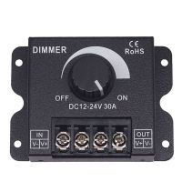 DC 12V 24V LED Dimmer Switch 30A 360W ตัวควบคุมแรงดันไฟฟ้าปรับได้สำหรับ LED Strip Light โคมไฟ LED Dimming Dimmers