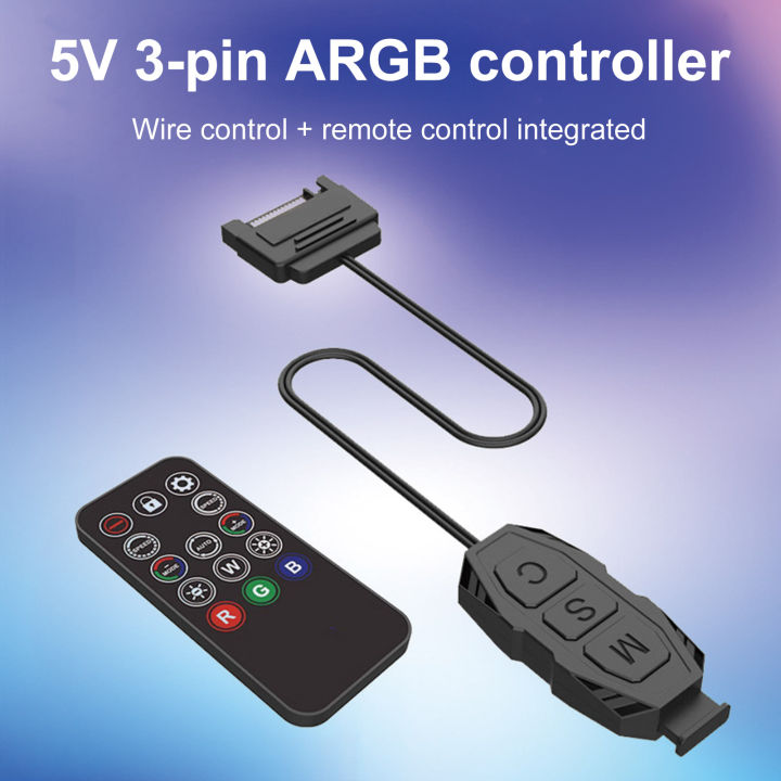 5v 3pin Argb Controller Universal Argb Controller 5v 3pin Sata Powered ...