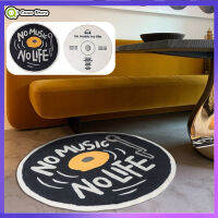 แผ่นดูดซับน้ำ Retro CD Disk Design กันลื่นหนานุ่มเลียนแบบแคชเมียร์ Home Bathroom Mat พรมปูพื้น พรมเช็ดเท้า สไตล์วินเทจ สวยมาก พรมแต่งห้อง มีกันลื่น