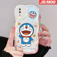 JIUMOO เคส A10 M11 A11ลายการ์ตูนน่ารักโดราเอมอนลายเนื้อครีมเคสโทรศัพท์โปร่งใสใหม่ซิลิโคนแบบนิ่มเคสกันกระแทกป้องกันเลนส์กล้องเคสใส