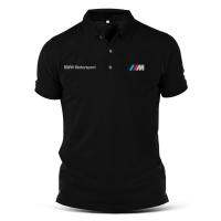 wuhau เสื้อโปโล Sulam BMW มอเตอร์สปอร์ต M M3 M5 X5,รถแข่งความเร็วเบรกขี่มอเตอร์ไซค์แบบลำลองเทอร์โบ