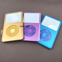 ทองสีเหลืองสีฟ้าสีม่วงด้านหน้า Faceplate ฝาครอบกรณี Clickwheel Center ปุ่ม Ipod 6th 7th Classic 80Gb 120Gb 160Gb