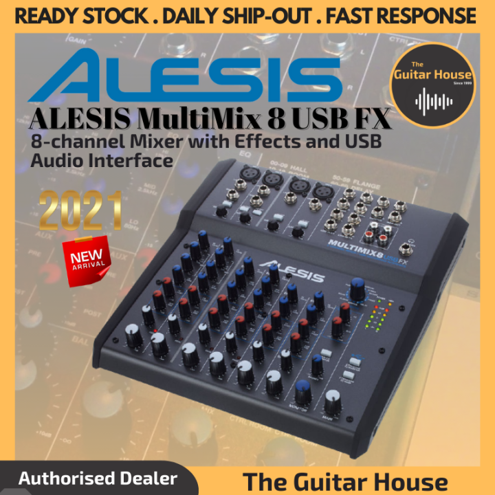 Alesis MultiMix 8 USB FX 8channel Mixer with Effects and USB Audio Interface Lazada