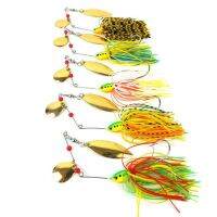 Spinner bait Metal Sequins Lures Silicone Skirt Jig Fishing Lure Wobbler Spinner Beard Tackle