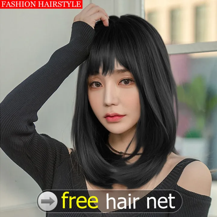 Toupee Multi Color Wig for Women Wig Worn Straight Synthetic Hair Short  Medium and Long Temperament Hairstyle | Lazada PH