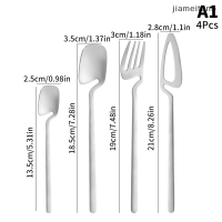 ?[Jiam] 4ชิ้นช้อนเอสเพรสโซ่ช้อน demitasse 8.26นิ้วช้อนสแตนเลสขนาดเล็กช้อนกาแฟช้อนชาช้อนขนมหวาน
