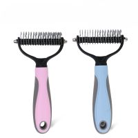 New Hair Removal Comb for Dogs Cat Detangler Fur Trimming Dematting Brush Grooming Tool For matted Long Hair Curly Pet Brushes  Combs