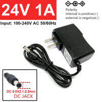 อะแดปเตอร์ (Adapter ) DC 24V 1A หัวขนาด 5.5mm x 2.1mm-2.5mm คุณภาพสูง ผ่านมาตรฐาน CE UL RoHS จ่ายไฟเต็ม ทนทาน เป็นมิตรกับสิ่งแวดล้อม