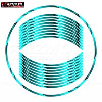 RZMOTO 17 Inch Motorcycle Front Rear Decal Wheel Hub Waterproof Reflective Rim Stickers For YAMAHA YZF R15 R15M