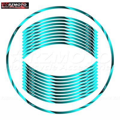 RZMOTO 17 Inch Motorcycle Front Rear Decal Wheel Hub Waterproof Reflective Rim Stickers For YAMAHA YZF R15 R15M