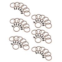 40 Pack Curtain Rings with Clips Drapery Clips with Rings Hangers Drapes Rings 3.8cm Interior Diameter Antique Copper