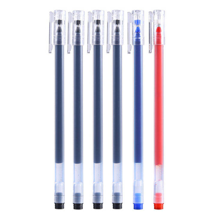 Simple and transparent 0.5mm gel pen, large-capacity black ink pen ...