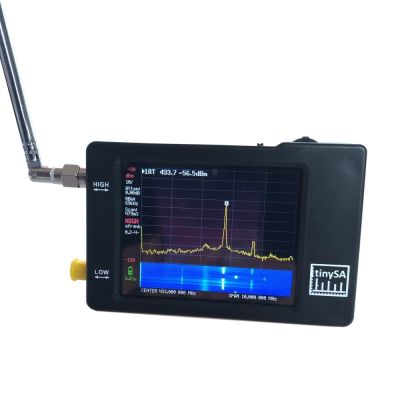 เครื่องวิเคราะห์คลื่นความถี่มือถือ MF/HF/VHF UHF 0.1MHz เป็น350MHz 240MHz-960MHz TinySA + หน้าจอสัมผัส TFT LCD ขนาด2.8 "+
