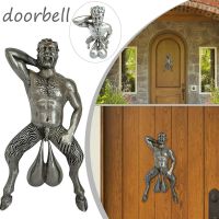 Creative Manly Balls Door Knocker Ornament Home Decor Funny Resin Knocking Doorbell Hanging Miniature Figurine Outdoor Garden