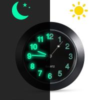 ✐✷ Small Car Clock Car Dashboard Clock Stick-on Clip Universal Automobile Quartz Clock for Dashboard Boat Bike Home