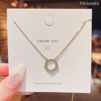 ? เครื่องประดับ Ins tide design feeling web celebrity in same twist circle titanium necklace in 2021 a new simple temperament collarbone steel chains