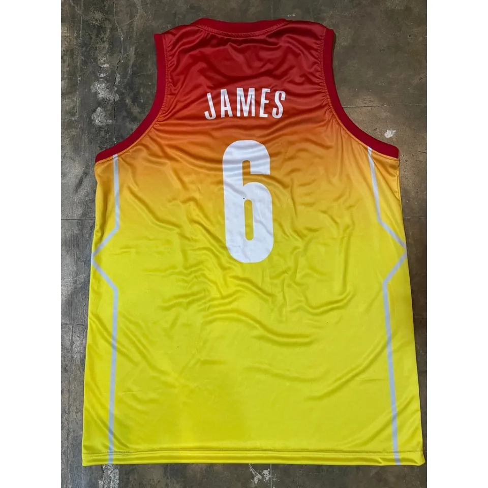 2023 NBA ALL-STAR GAME NBA CUT JERSEY YELLOW / RED, LEBRON VS GIANNIS FULL  SUBLIMATION JERSEY