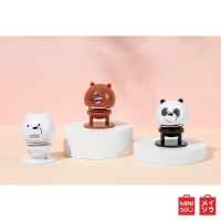 ตุ๊กตาหน้ารถ MINISO ตุ๊กตาหน้ารถ โมเดลโยกหัว โมเดลดุ๊กดิ๊ก We Bare Bears ยกเซ็ต แพนด้า ไอซ์แบร์ กริ๊ซลี่ แพนด้า