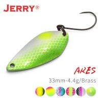 Jerry Ares Metal Spoon Single Hook Micro Fishing Lures 4.4g Artificial Ultralight Spin Brass Lake Stream Fishing Bait