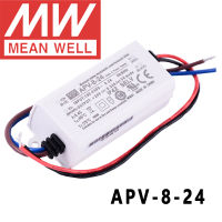 ต้นฉบับหมายถึงดี APV-8-24 Meanwell 24โวลต์0.34A แรงดันไฟฟ้าคงที่ออกแบบ8วัตต์เอาท์พุทเดียว LED สลับแหล่งจ่ายไฟ